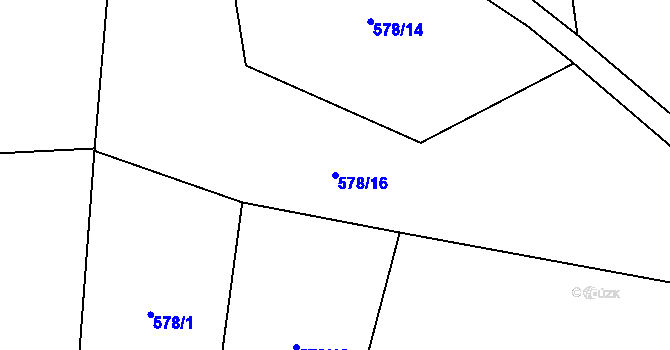 Parcela st. 578/16 v KÚ Bojenice, Katastrální mapa