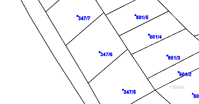 Parcela st. 347/6 v KÚ Bojenice, Katastrální mapa