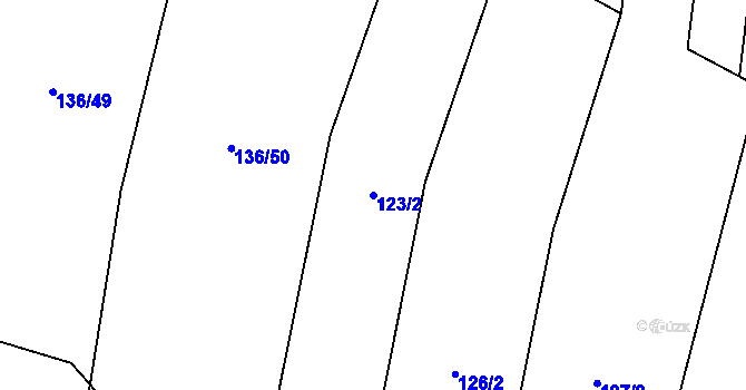 Parcela st. 123/2 v KÚ Bojenice, Katastrální mapa