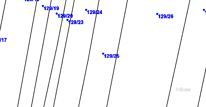 Parcela st. 129/25 v KÚ Bojenice, Katastrální mapa