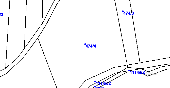 Parcela st. 474/4 v KÚ Bojenice, Katastrální mapa