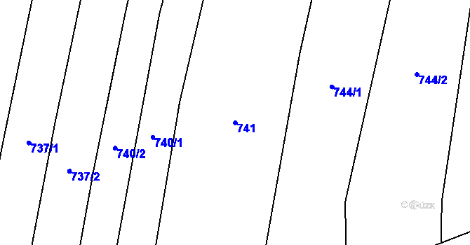 Parcela st. 741 v KÚ Bojenice, Katastrální mapa