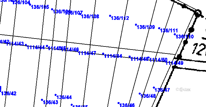 Parcela st. 1114/84 v KÚ Bojenice, Katastrální mapa