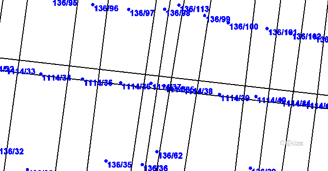 Parcela st. 1114/85 v KÚ Bojenice, Katastrální mapa