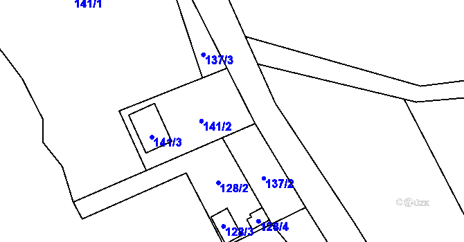 Parcela st. 137/4 v KÚ Bečkov, Katastrální mapa