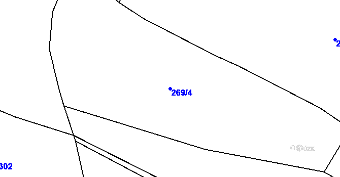 Parcela st. 269/4 v KÚ Bečkov, Katastrální mapa