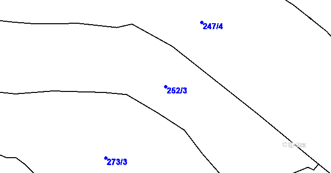 Parcela st. 252/3 v KÚ Bečkov, Katastrální mapa