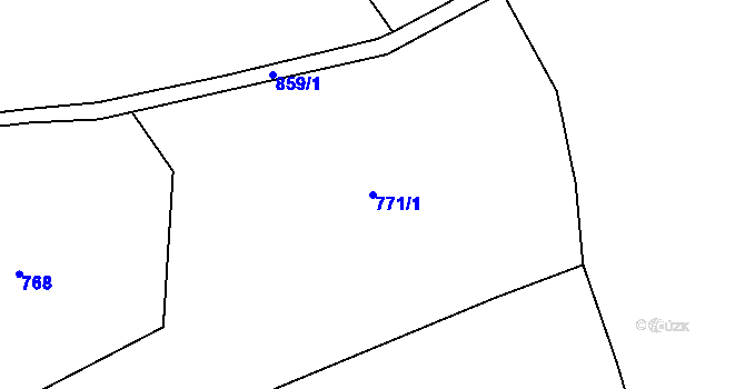 Parcela st. 771/1 v KÚ Bečkov, Katastrální mapa
