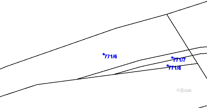 Parcela st. 771/6 v KÚ Bečkov, Katastrální mapa