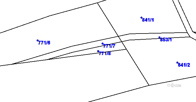 Parcela st. 771/8 v KÚ Bečkov, Katastrální mapa