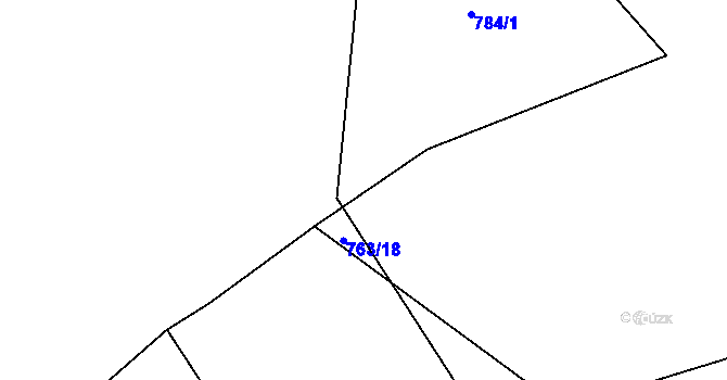 Parcela st. 771/12 v KÚ Bečkov, Katastrální mapa