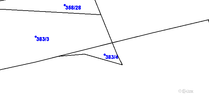 Parcela st. 383/4 v KÚ Bečkov, Katastrální mapa