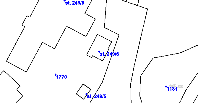 Parcela st. 249/6 v KÚ Bernartice, Katastrální mapa