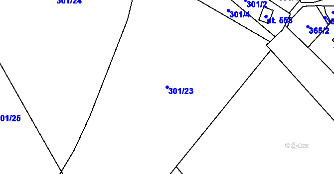 Parcela st. 301/23 v KÚ Bernartice, Katastrální mapa