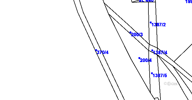 Parcela st. 370/4 v KÚ Bernartice, Katastrální mapa