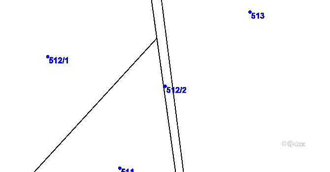 Parcela st. 512/2 v KÚ Bernartice, Katastrální mapa