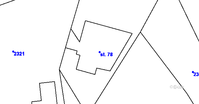 Parcela st. 78 v KÚ Královec, Katastrální mapa