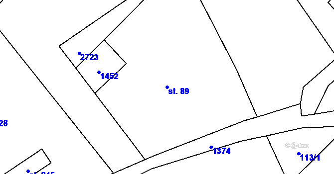 Parcela st. 89 v KÚ Královec, Katastrální mapa