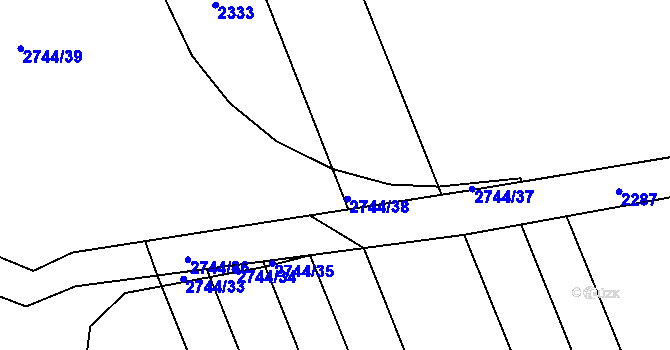 Parcela st. 573/4 v KÚ Královec, Katastrální mapa
