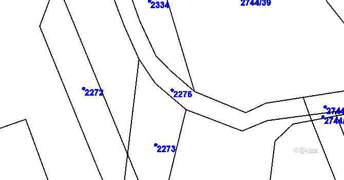 Parcela st. 2276 v KÚ Královec, Katastrální mapa