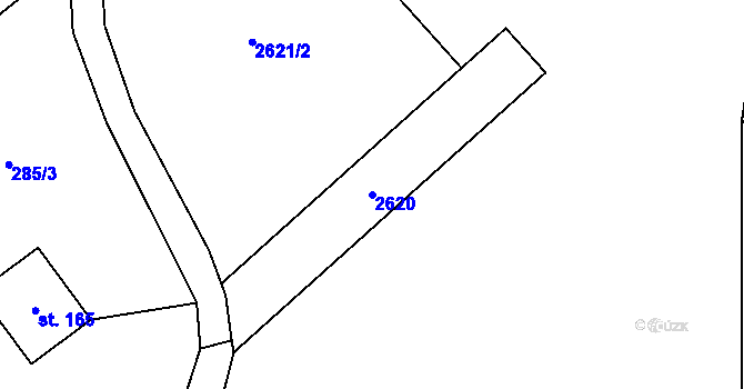 Parcela st. 2620 v KÚ Královec, Katastrální mapa