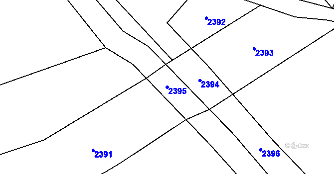 Parcela st. 2395 v KÚ Královec, Katastrální mapa