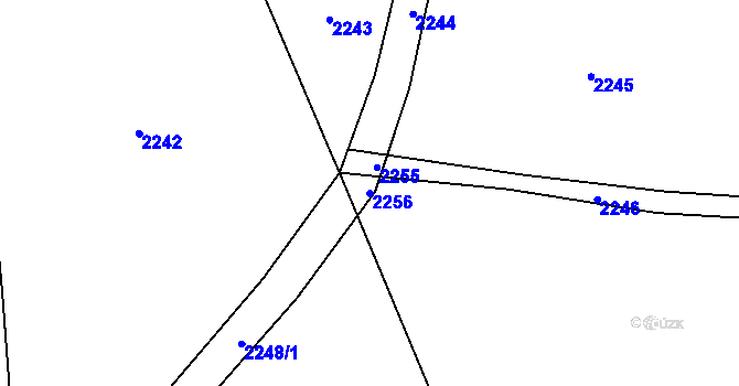 Parcela st. 2256 v KÚ Královec, Katastrální mapa