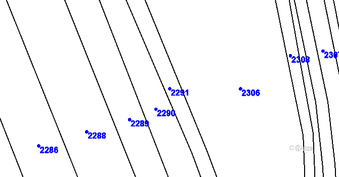 Parcela st. 2291 v KÚ Královec, Katastrální mapa