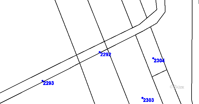 Parcela st. 2292 v KÚ Královec, Katastrální mapa