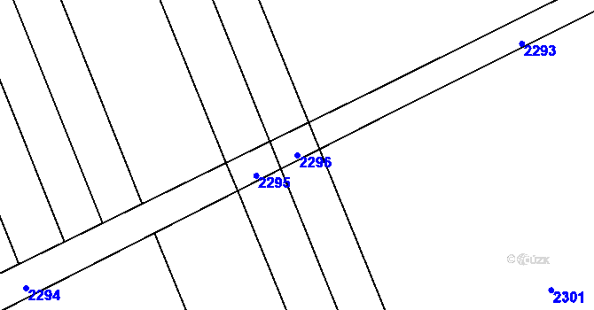 Parcela st. 2296 v KÚ Královec, Katastrální mapa