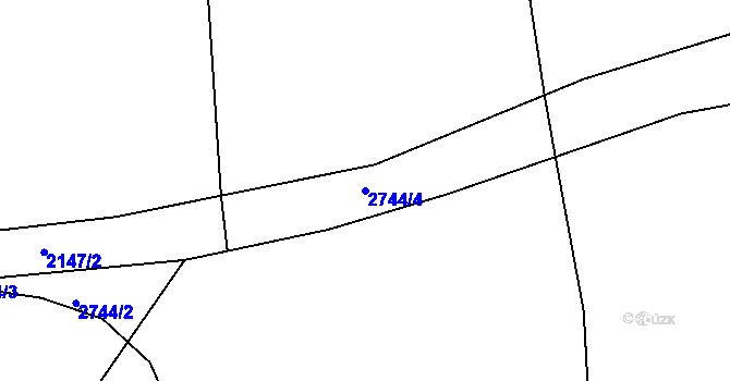 Parcela st. 2744/4 v KÚ Královec, Katastrální mapa