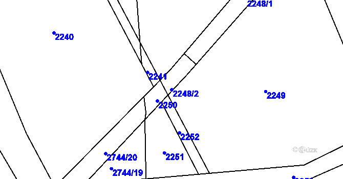 Parcela st. 2248/2 v KÚ Královec, Katastrální mapa