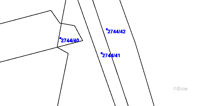 Parcela st. 2744/41 v KÚ Královec, Katastrální mapa