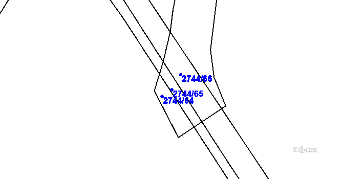 Parcela st. 2744/65 v KÚ Královec, Katastrální mapa