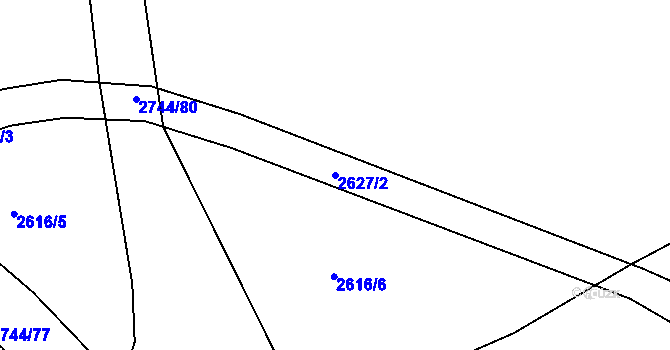 Parcela st. 2627/2 v KÚ Královec, Katastrální mapa