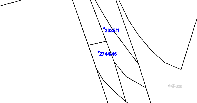 Parcela st. 2744/45 v KÚ Královec, Katastrální mapa