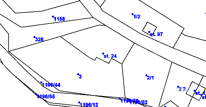 Parcela st. 24 v KÚ Křenov u Žacléře, Katastrální mapa