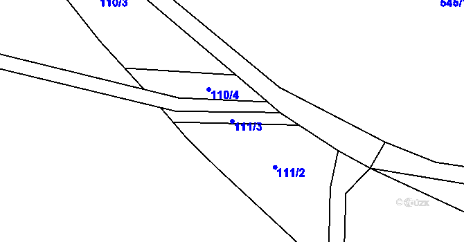 Parcela st. 111/3 v KÚ Křenov u Žacléře, Katastrální mapa