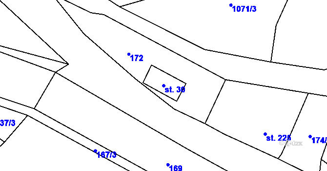Parcela st. 30 v KÚ Lampertice, Katastrální mapa
