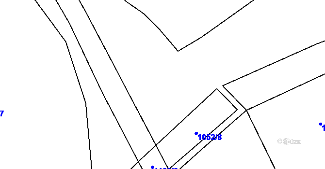 Parcela st. 1052/9 v KÚ Bernartice nad Odrou, Katastrální mapa