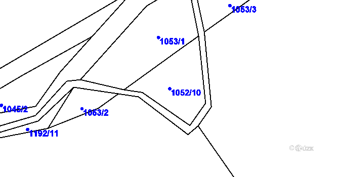 Parcela st. 1052/10 v KÚ Bernartice nad Odrou, Katastrální mapa