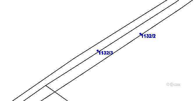 Parcela st. 1132/3 v KÚ Bernartice nad Odrou, Katastrální mapa