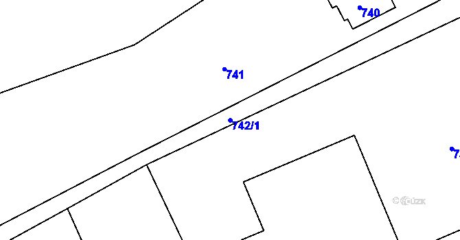 Parcela st. 742/1 v KÚ Bernartice nad Odrou, Katastrální mapa