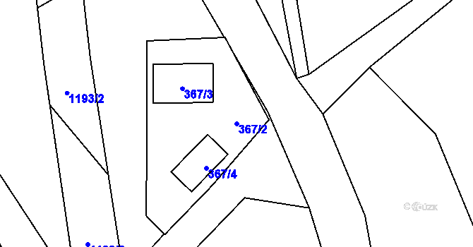Parcela st. 367/2 v KÚ Bernartice nad Odrou, Katastrální mapa