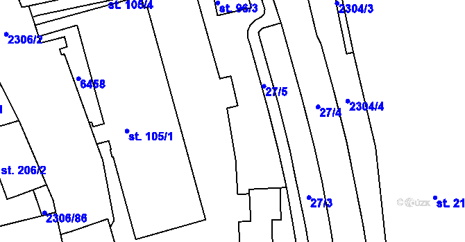Parcela st. 625/1 v KÚ Beroun, Katastrální mapa