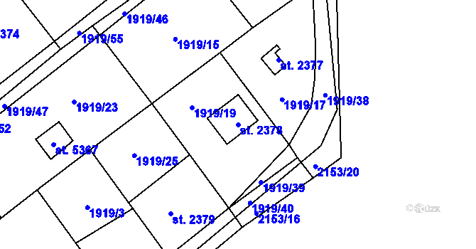 Parcela st. 2378 v KÚ Beroun, Katastrální mapa