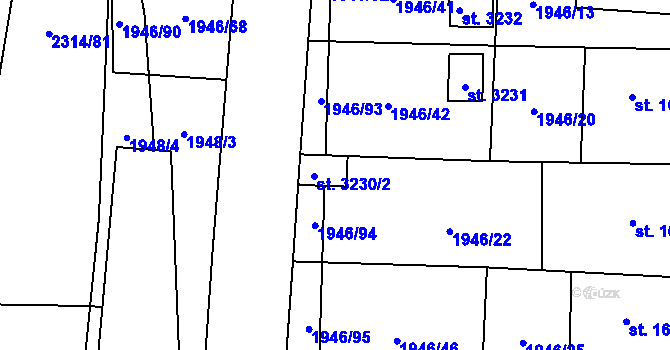 Parcela st. 3230/1 v KÚ Beroun, Katastrální mapa