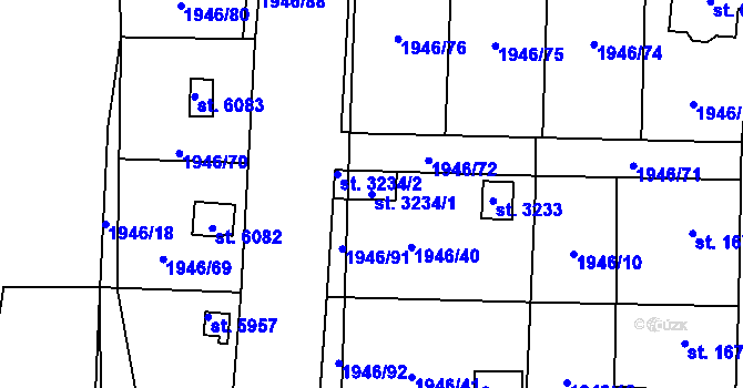 Parcela st. 3234/1 v KÚ Beroun, Katastrální mapa