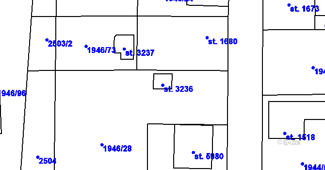 Parcela st. 3236 v KÚ Beroun, Katastrální mapa