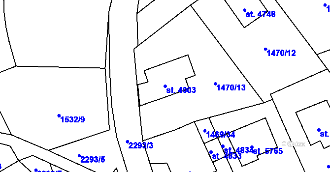 Parcela st. 4003 v KÚ Beroun, Katastrální mapa